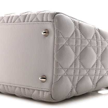 Christian Dior Lambskin Cannage Medium Lady Dior Grey 10 of 16