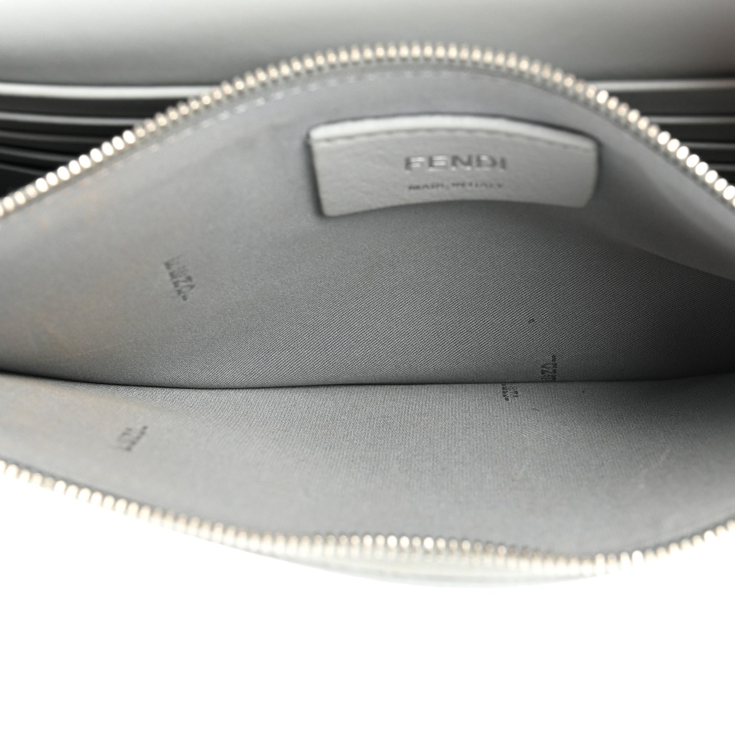 Vitello Liberty Crystal Embellished F is Fendi Medium Envelope Wallet on Chain Grigio Perla