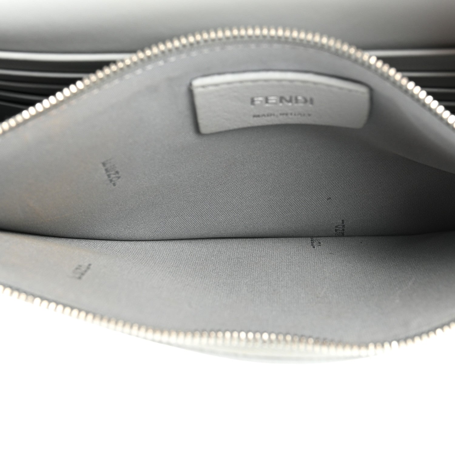 Fendi Vitello Liberty Crystal Embellished F is Fendi Medium Envelope Wallet on Chain Grigio Perla 6 of 14