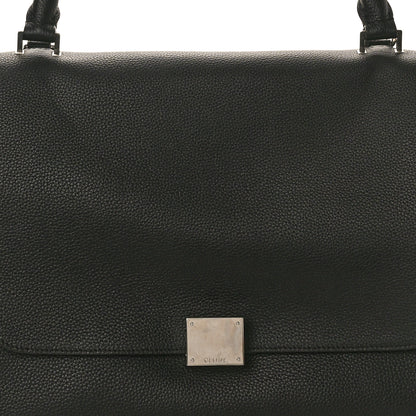 Celine Drummed Calfskin Suede Medium Trapeze Black 7 of 9