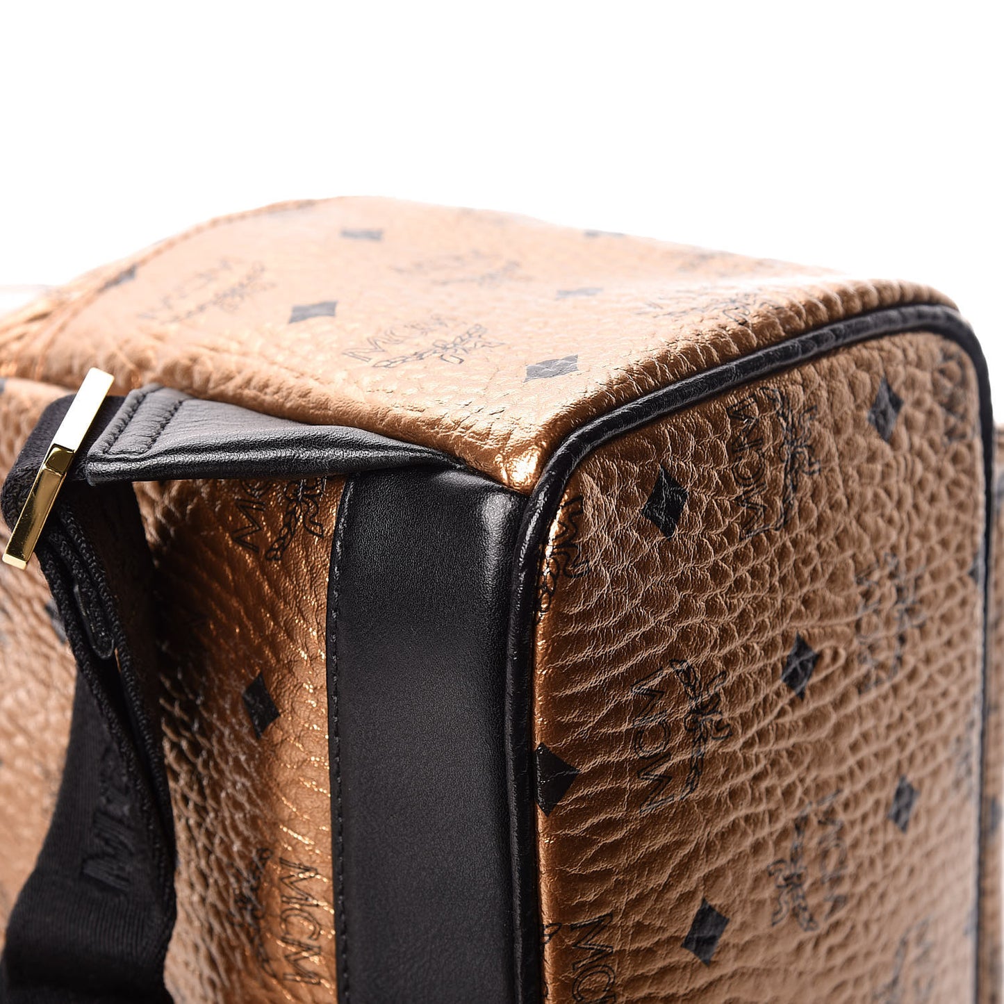 Metallic Visetos Small Stark Backpack Gold