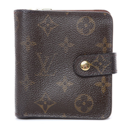 Louis Vuitton Monogram Compact Zippe Zipped Wallet 1 of 13