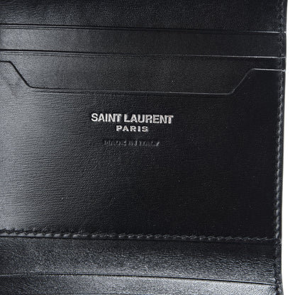 Saint Laurent Smooth Calfskin Monogram Tiny Tri Fold Wallet Black 6 of 7