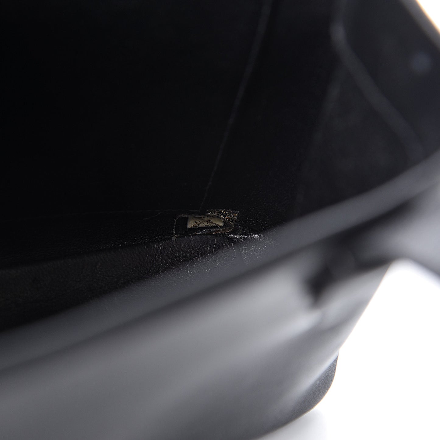 Calfskin Logo Shoulder Bag Black