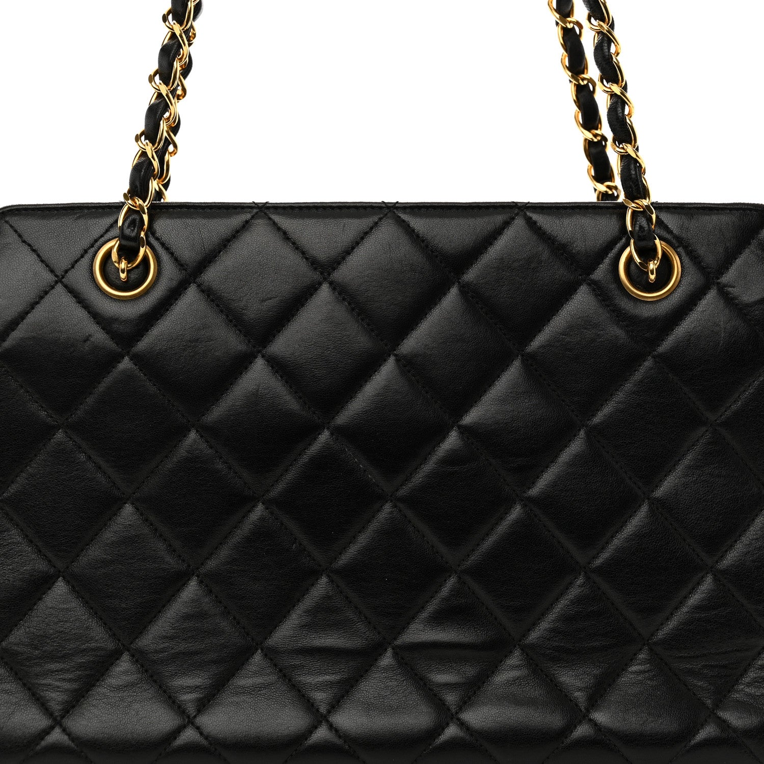 Chanel Lambskin Quilted Shoulder Bag Black 9 of 13
