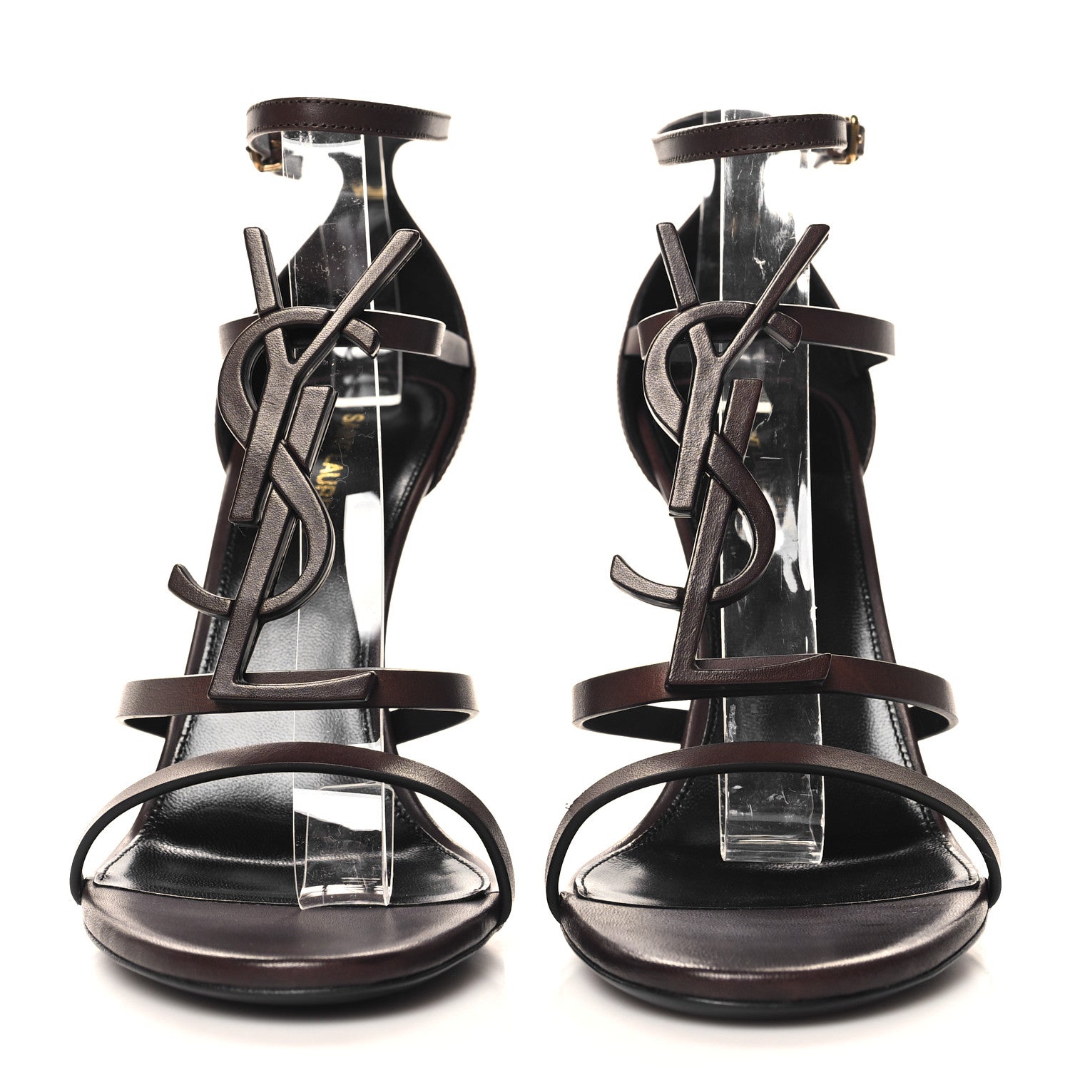 Saint Laurent Calfskin Cassandra 100 Sandals 40 Moro 3 of 10