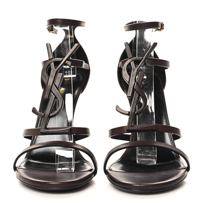 Saint Laurent Calfskin Cassandra 100 Sandals 40 Moro 3 of 10