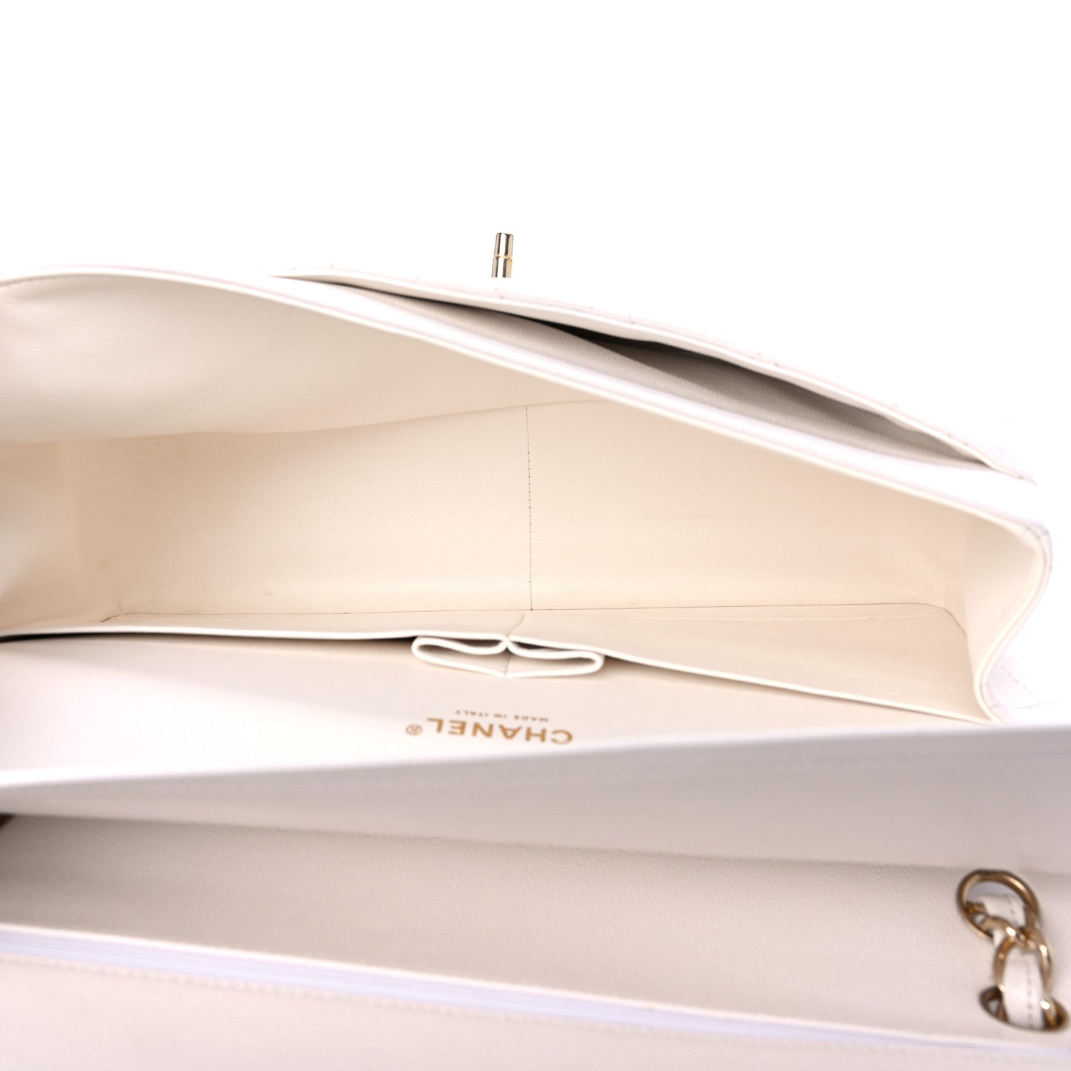 Chanel Caviar Quilted Jumbo Double Flap White 4 of 12