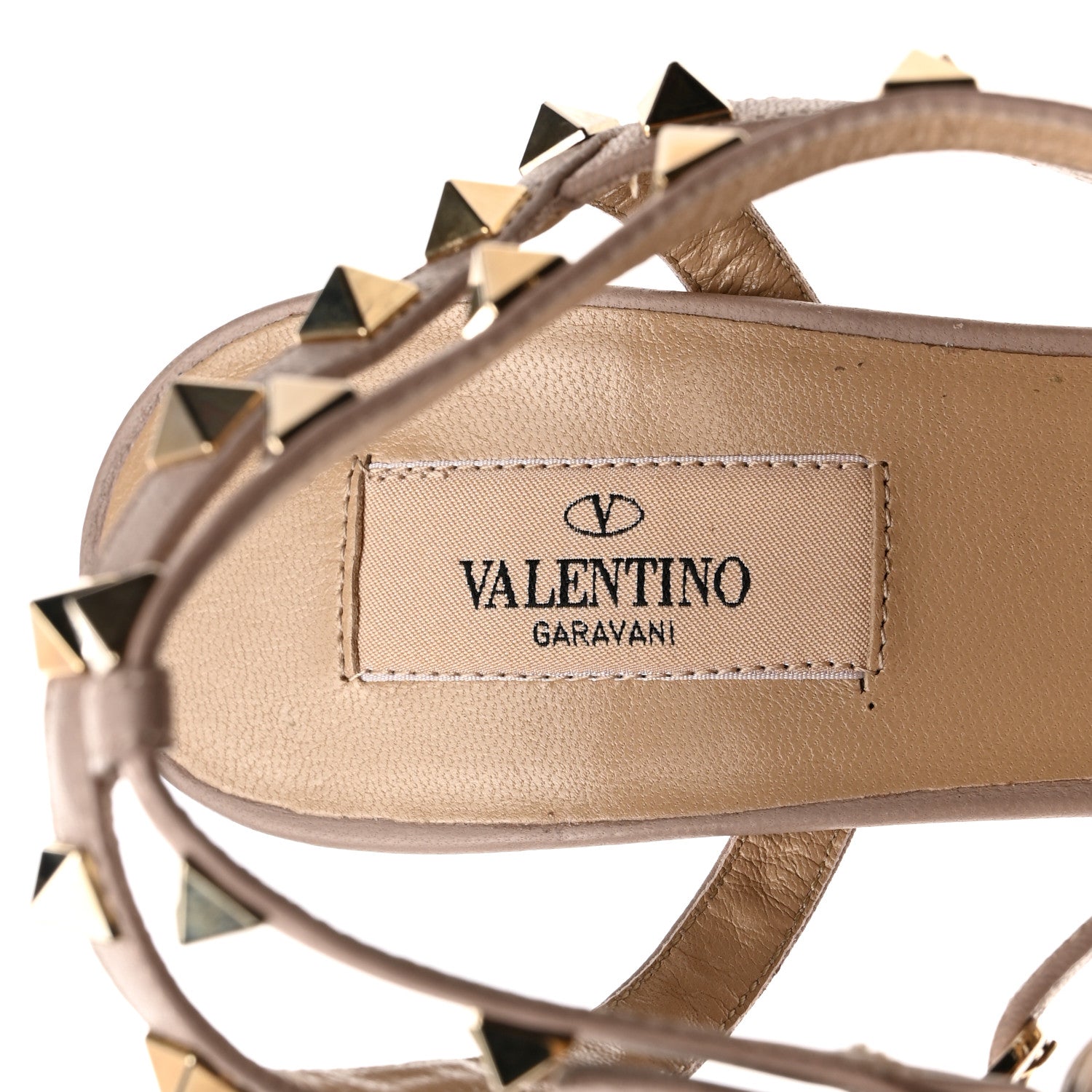 Valentino Garavani Calfskin Nappa Rockstud Ankle Strap 65mm Pumps 40 Brun Poudre 6 of 9