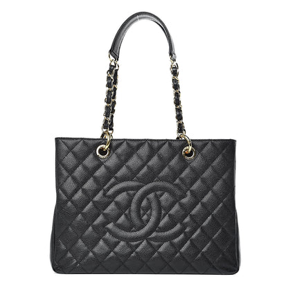 Chanel Caviar Quilted Grand Shopping Tote GST Black 1 of 19