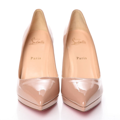 Christian Louboutin Patent Pigalle Plato 100 Pumps 39 Nude 2 of 13