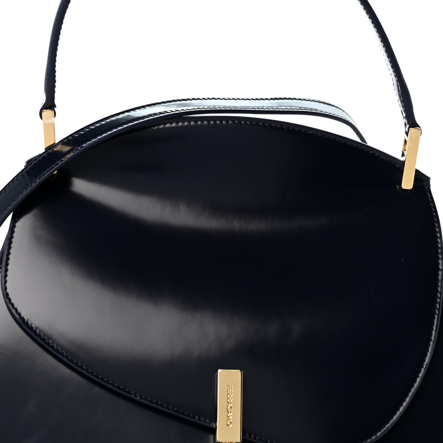 Brushed Calfskin Medium Prisma Shoulder Bag Midnight