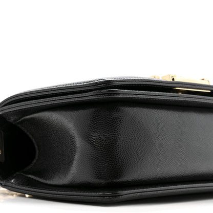 Chanel Caviar Chevron Quilted Small Boy Flap Black 9 of 12