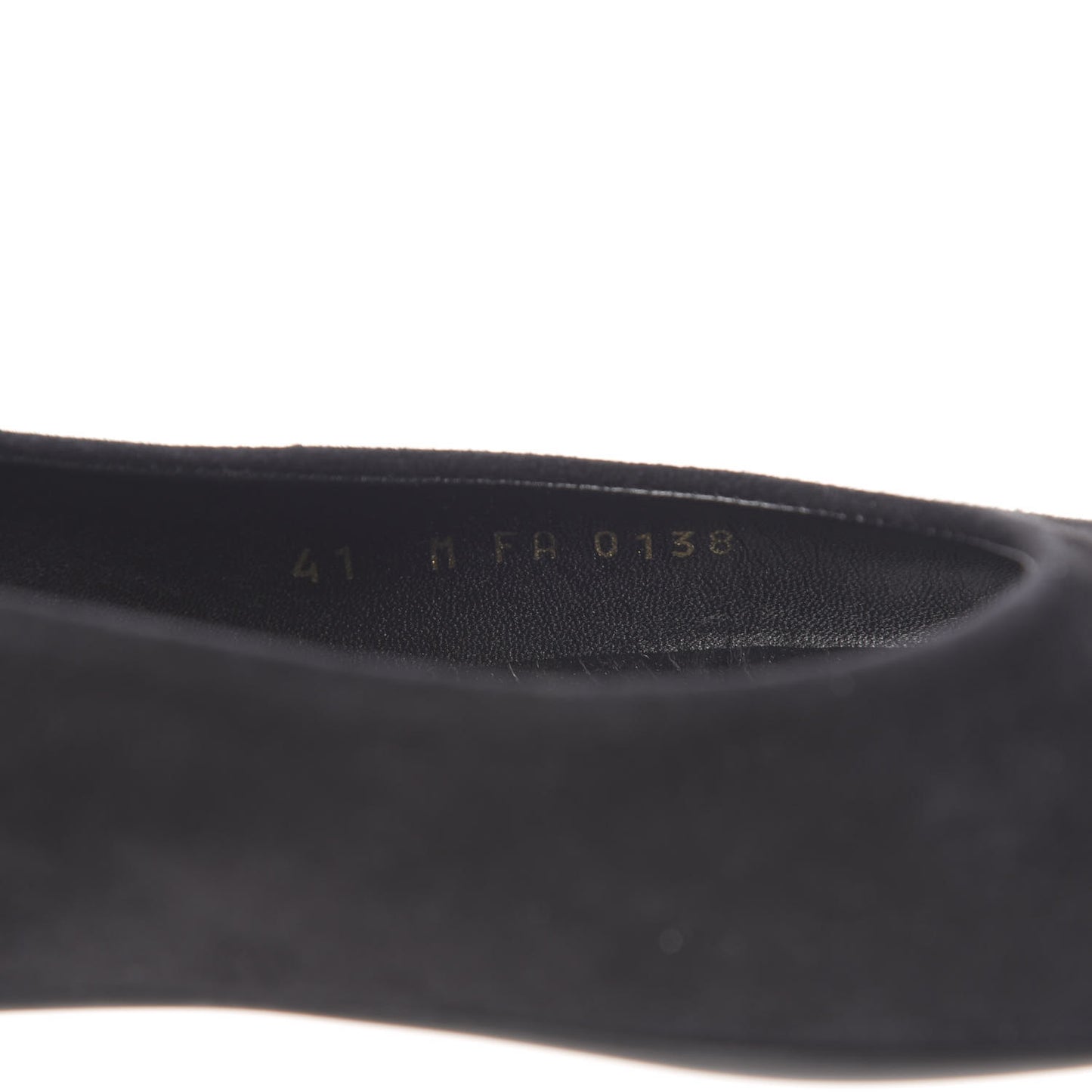 Suede Monogram Uniformes Ballet Flats 41 Black