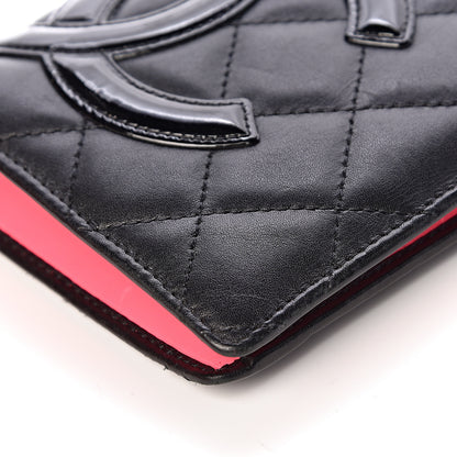 Chanel Calfskin Quilted Cambon Yen Wallet Black 9 of 12