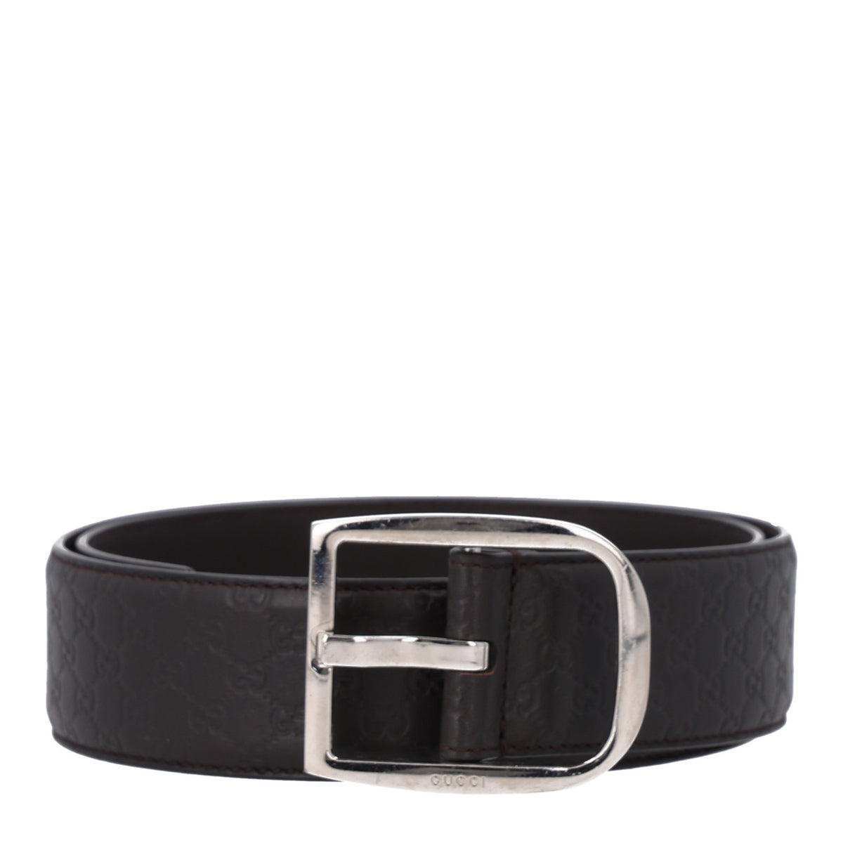 Gucci Soft Microguccissima 40mm Belt 75 30 Dark Brown 1 of 5