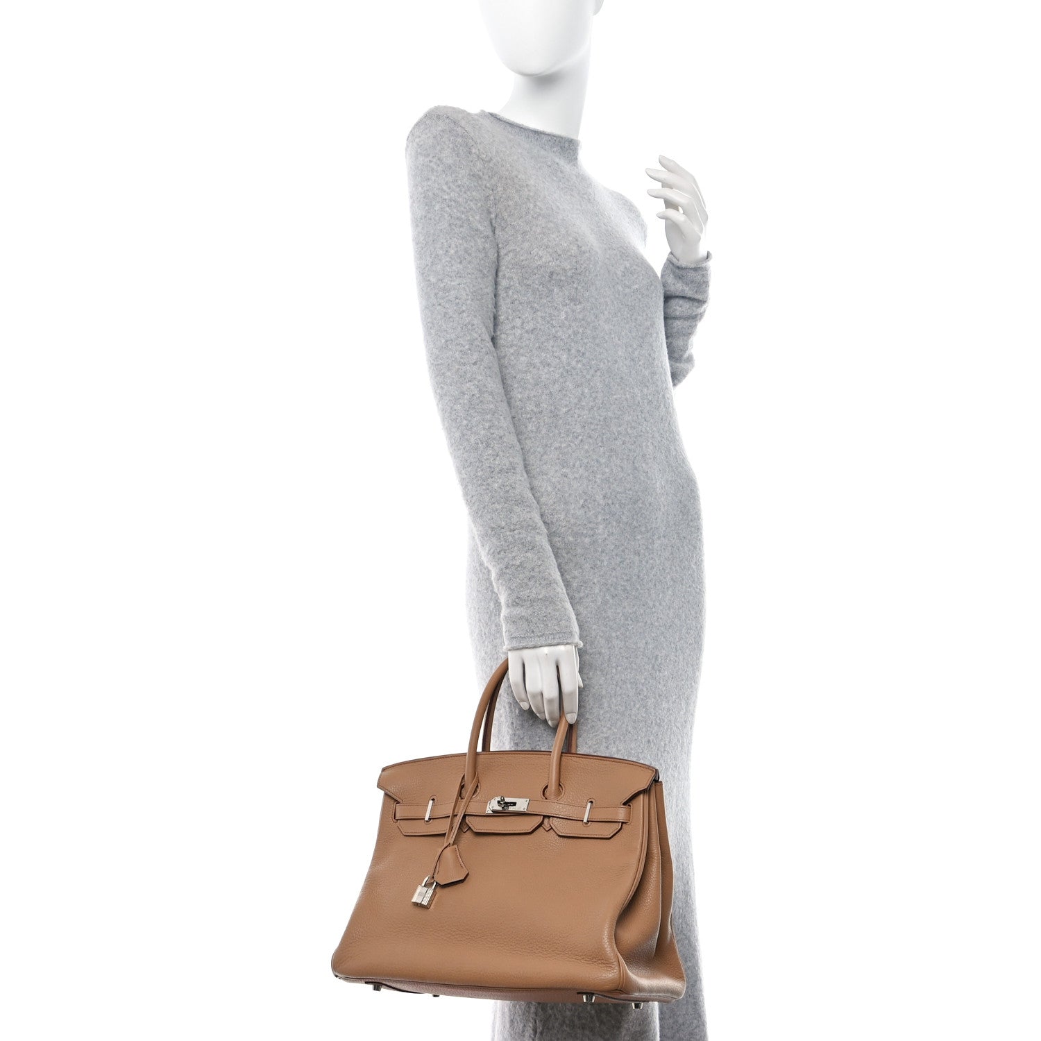 Hermes Taurillon Clemence BIRKIN 35 Camel Tabac 2 of 13