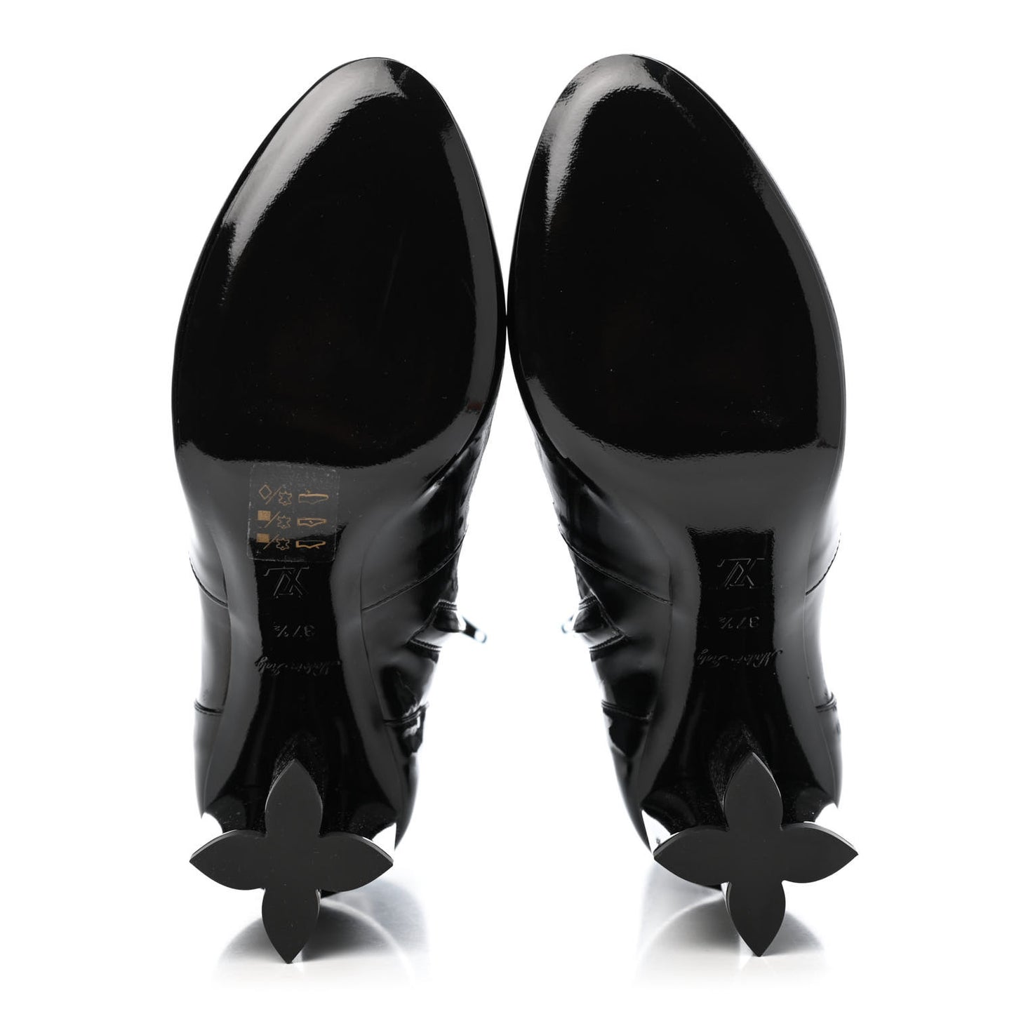 Patent Silhouette Ankle Boots 37.5 Black