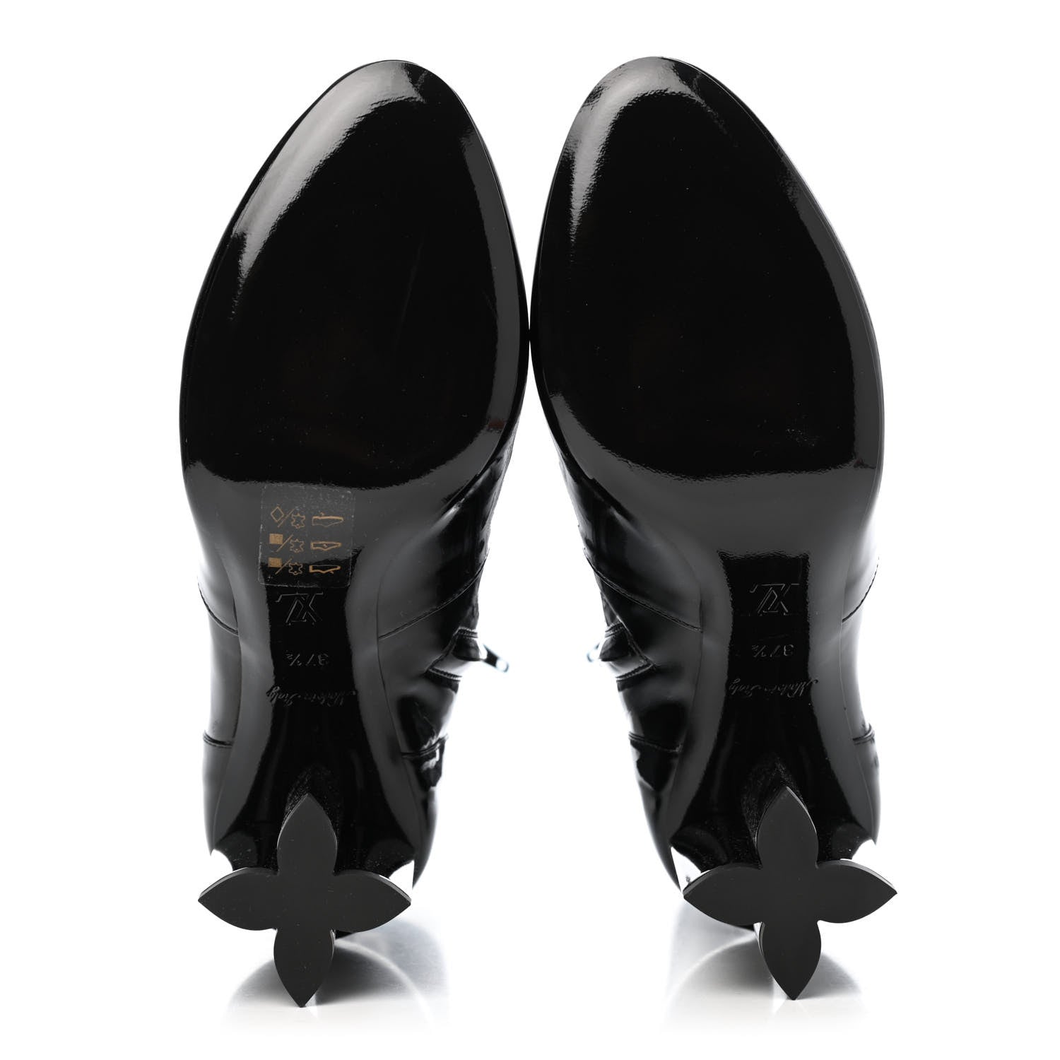 Louis Vuitton Patent Silhouette Ankle Boots 37.5 Black 4 of 4