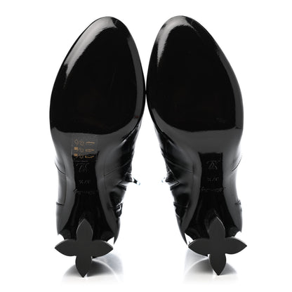 Louis Vuitton Patent Silhouette Ankle Boots 37.5 Black 4 of 4
