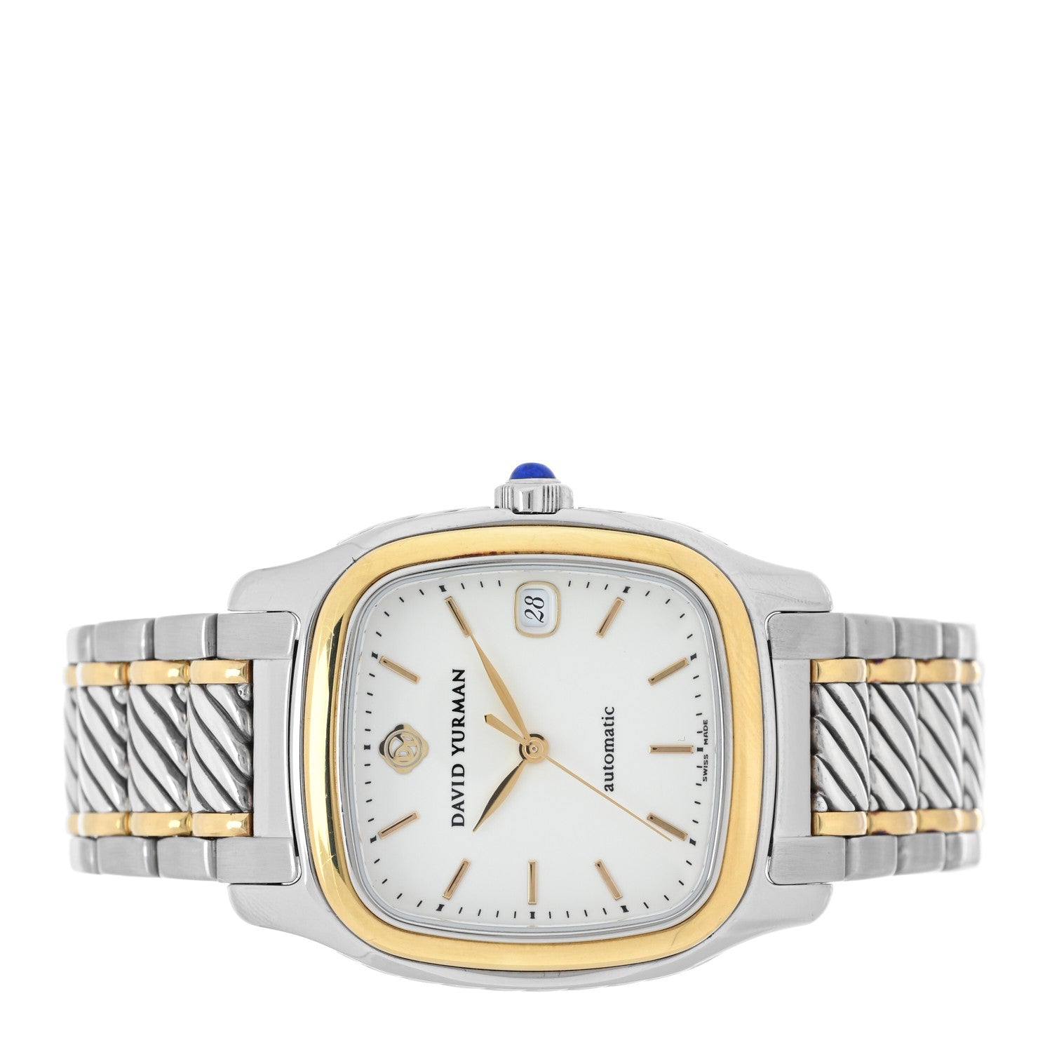 David Yurman Stainless Steel 18K Yellow Gold 35mm Thoroughbred Automatic Watch 2 of 5