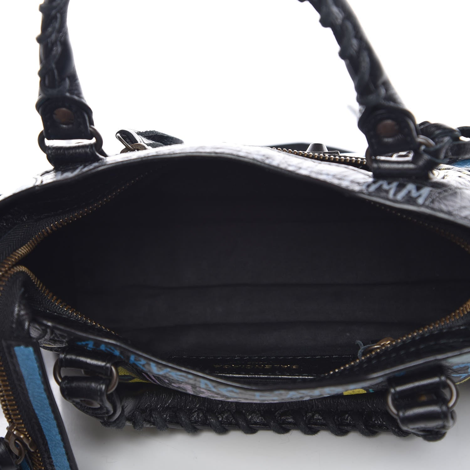 Balenciaga Agneau Arena Graffiti All Over Classic Hardware Mini City Black Multicolor 6 of 9