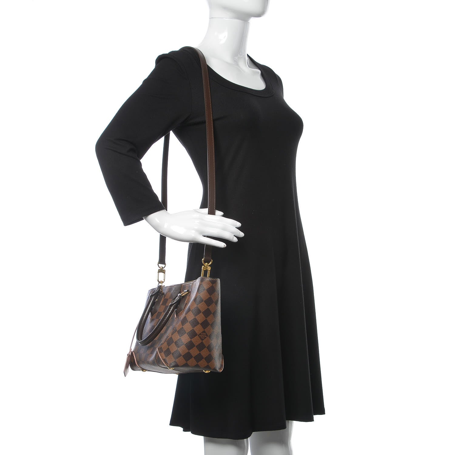 Louis Vuitton Damier Ebene Caissa Tote PM Rose Ballerine 2 of 12