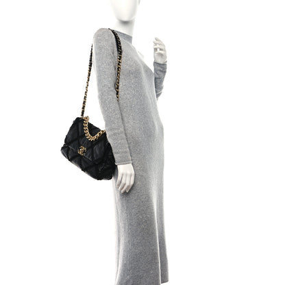 Chanel Calfskin Crochet Medium Chanel 19 Flap Black 2 of 11