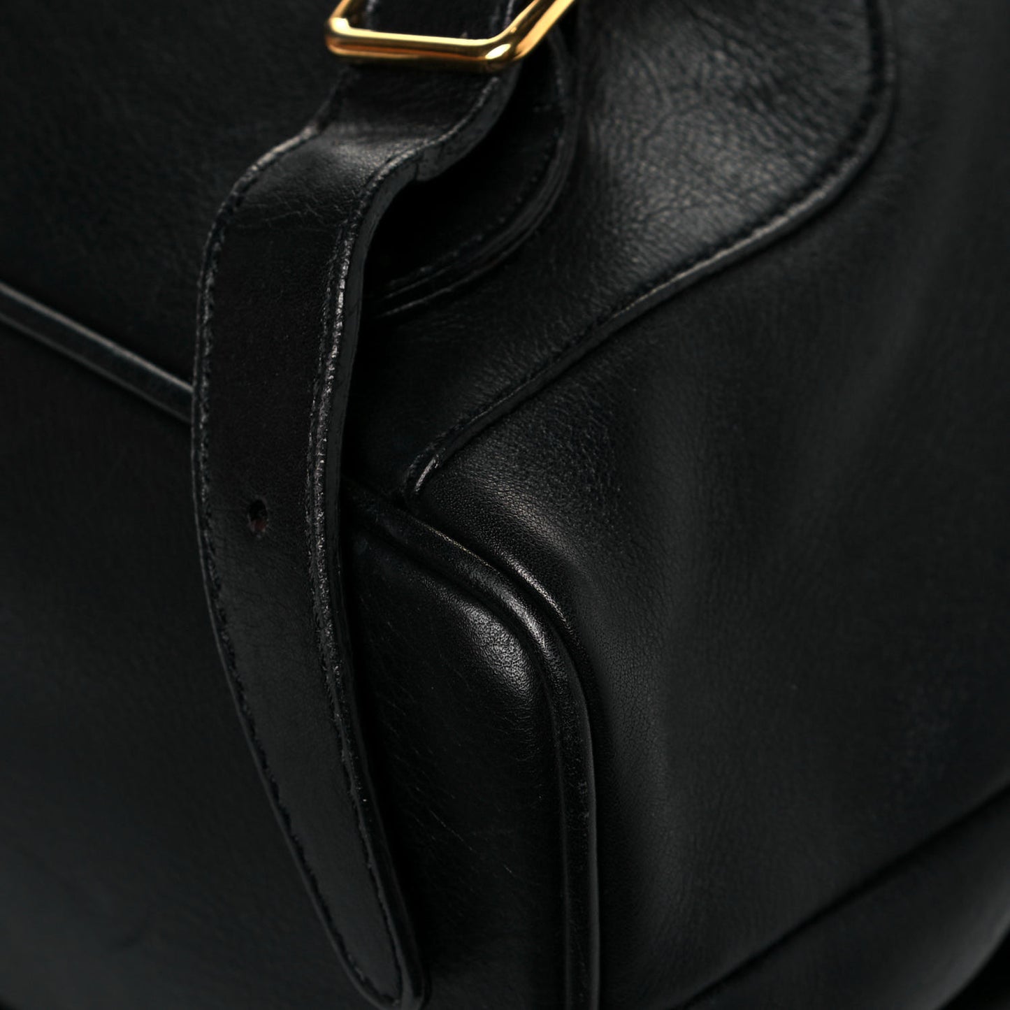 Calfskin Bamboo Backpack Black