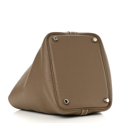 Hermes Taurillon Clemence Picotin Lock 18 PM Etoupe 4 of 12