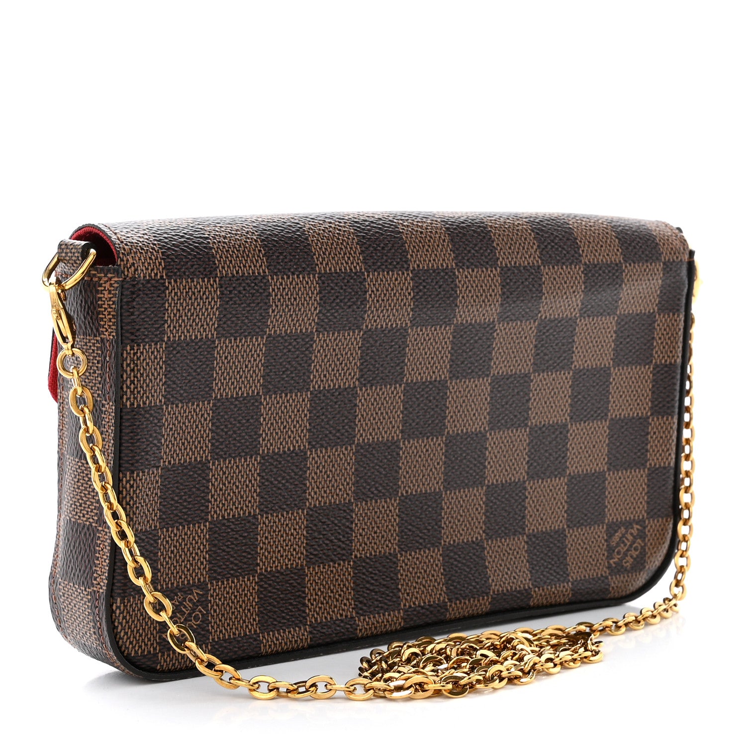 Louis Vuitton Damier Ebene Pochette Felicie Chain Wallet 4 of 12