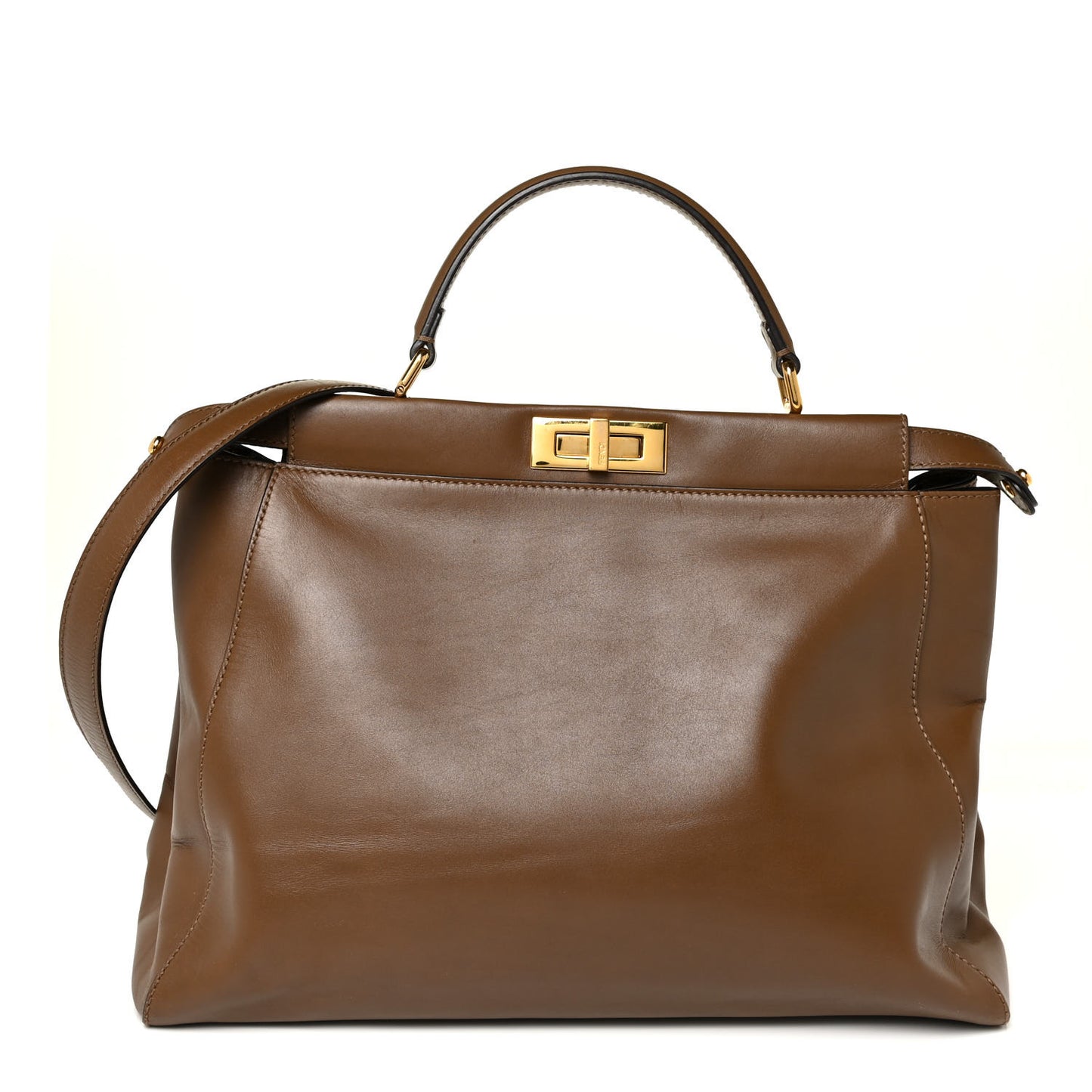 Vitello Morgan Fabric Jacquard Pequin Large Peekaboo Iconic Satchel Foresta Tobacco Black