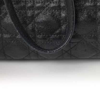 Christian Dior Coated Canvas Cannage Small Panarea Tote Black 7 of 7