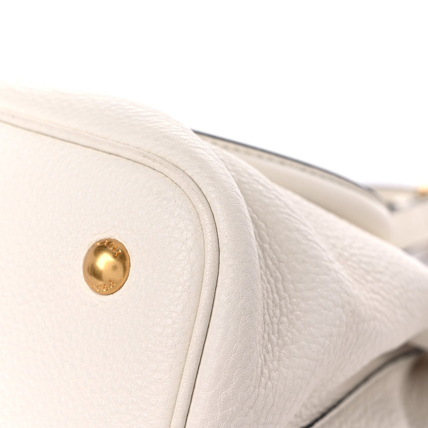 Prada Vitello Daino Shoulder Bag White 10 of 11