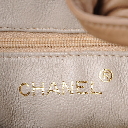 Chanel Lambskin Quilted Tassel Drawstring Pouch Beige 5 of 9