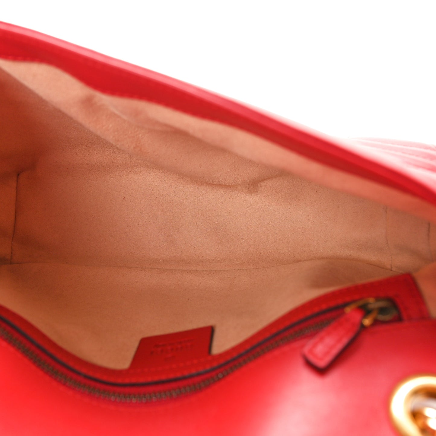 Calfskin Matelasse Small GG Marmont Shoulder Bag Hibiscus Red
