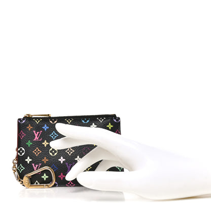 Louis Vuitton Monogram Multicolor Key Pouch Black Grenade 2 of 6