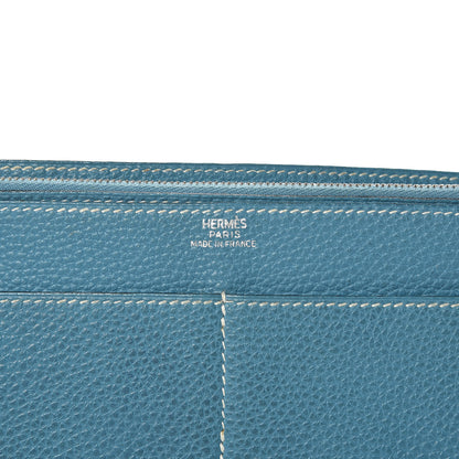 Hermes Togo Dogon Duo Wallet Blue Jean 7 of 15