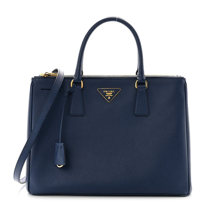 Prada Saffiano Large Galleria Double Zip Tote Bluette 1 of 13