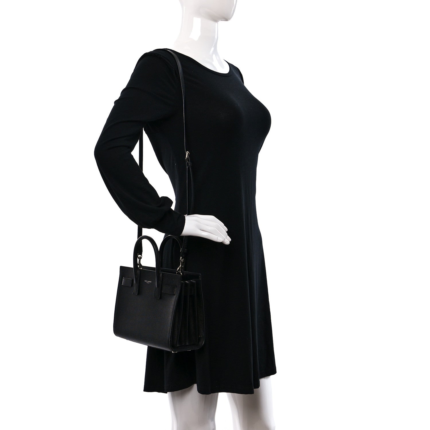 Saint Laurent Grain de Poudre Nano Sac De Jour Black 2 of 9