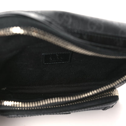Gucci GG Supreme Monogram Textured Calfskin Retro Interlocking G Belt Bag Black 5 of 9