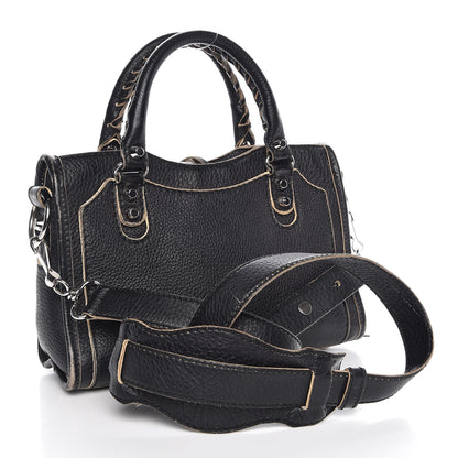 Balenciaga Supple Grained Calfskin Classic Silver Hardware Highlight Mini City Black 4 of 18