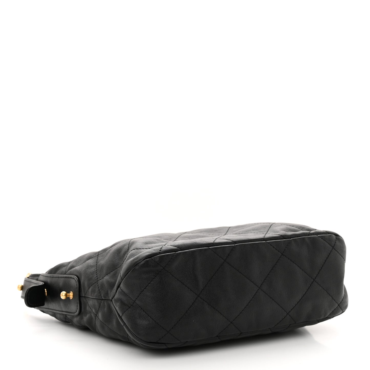 Calfskin Quilted Daily Hobo Black