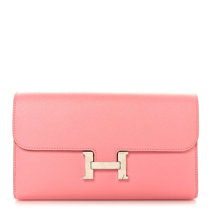 Hermes Epsom Constance Long Wallet Rose Confetti 1 of 7