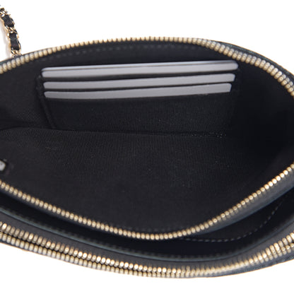 Chanel Iridescent Caviar Quilted Small Clutch With Chain Black 4 of 12