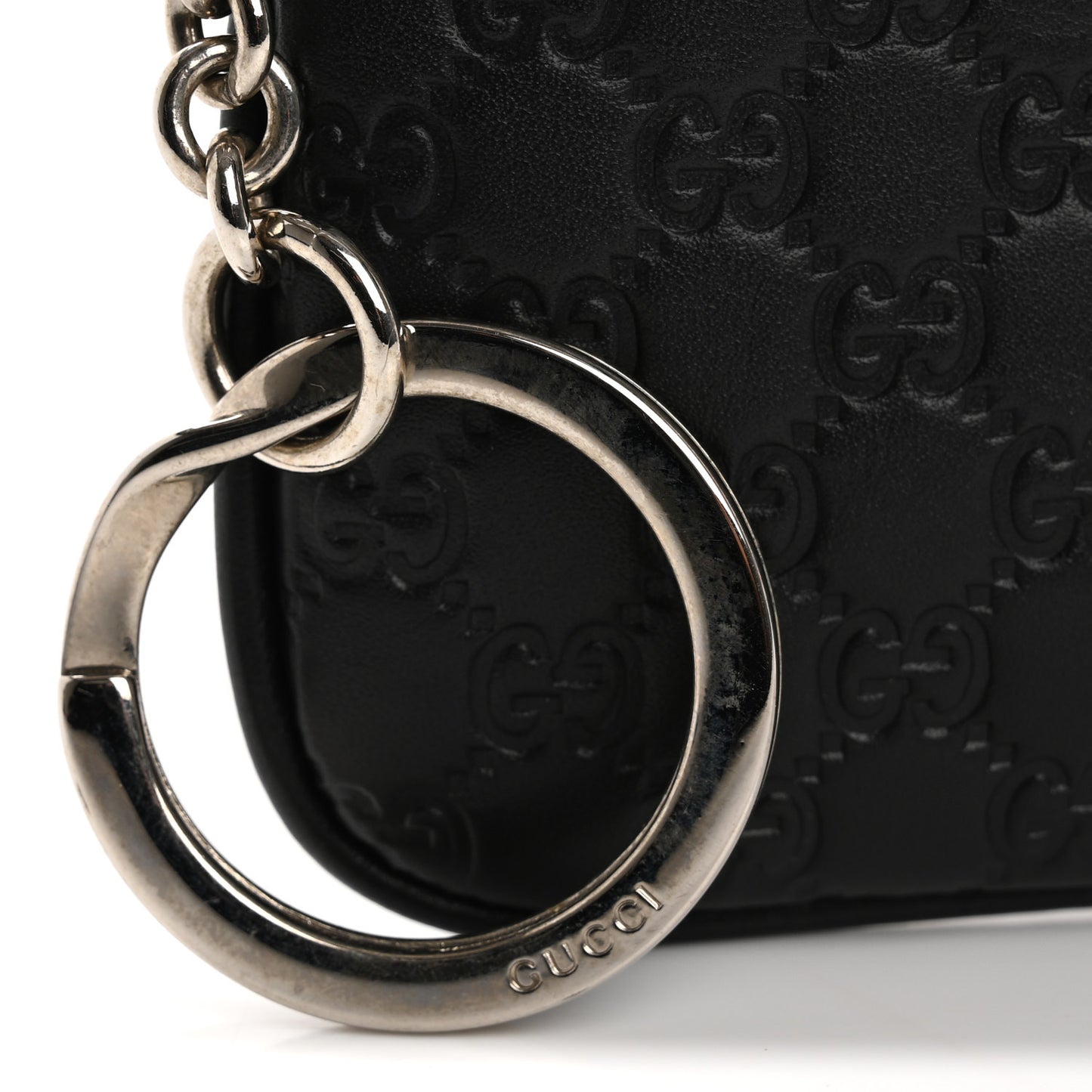 Microguccissima Key Ring Coin Case Black