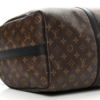 Louis Vuitton Monogram Macassar Keepall Bandouliere 45 9 of 13