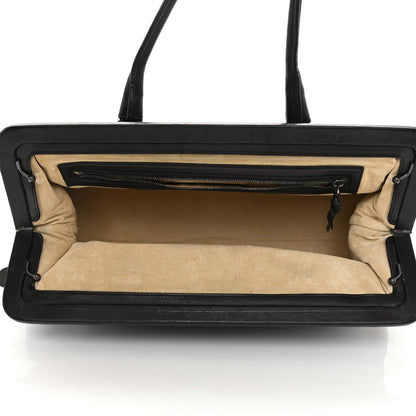 Bottega Veneta Nappa Intrecciato Frame Shoulder Bag Black 5 of 15