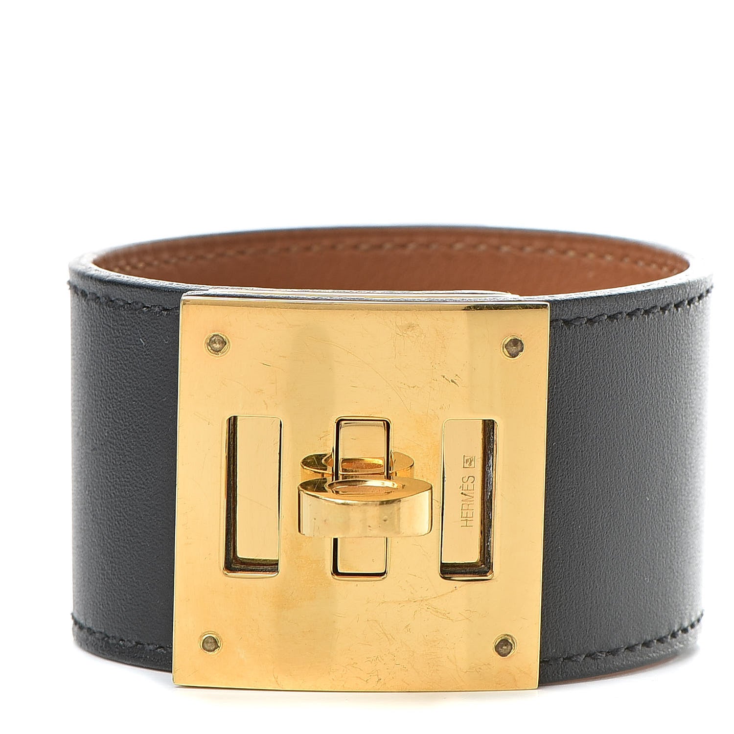 Hermes Chamonix Kelly Dog Bracelet Black 1 of 8