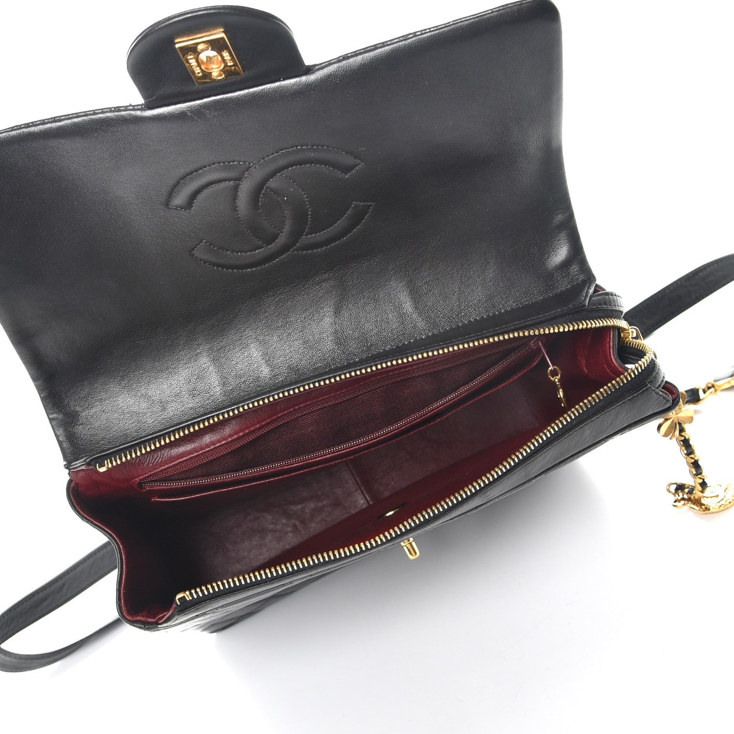 Chanel Lambskin Quilted Backpack Black 5 of 8